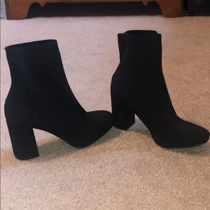 Black bootie sock boots size 6